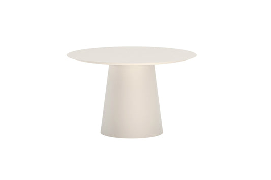 Lanzo spisebord Ø120 cm – Beige aluminium