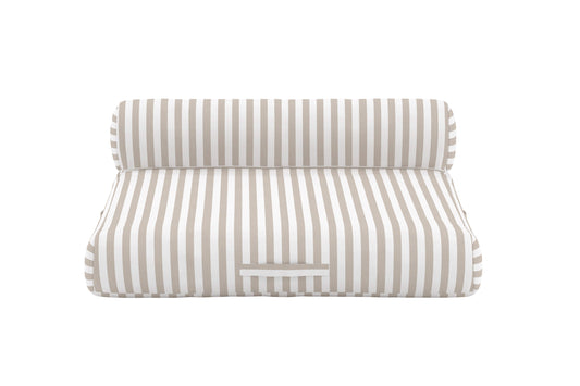 Redang oppustelig loungestol 188×135 cm – Hvid/Beigestribet