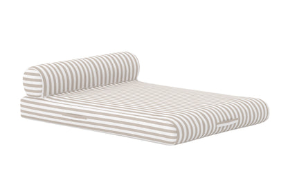 Redang oppustelig loungestol 188×135 cm – Hvid/Beigestribet