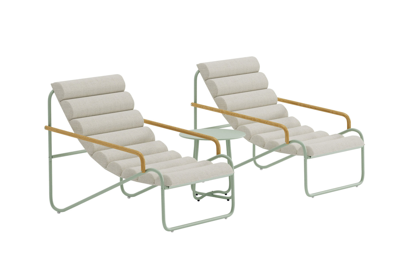 Ithaka loungesæt – Salviegrøn/Beige