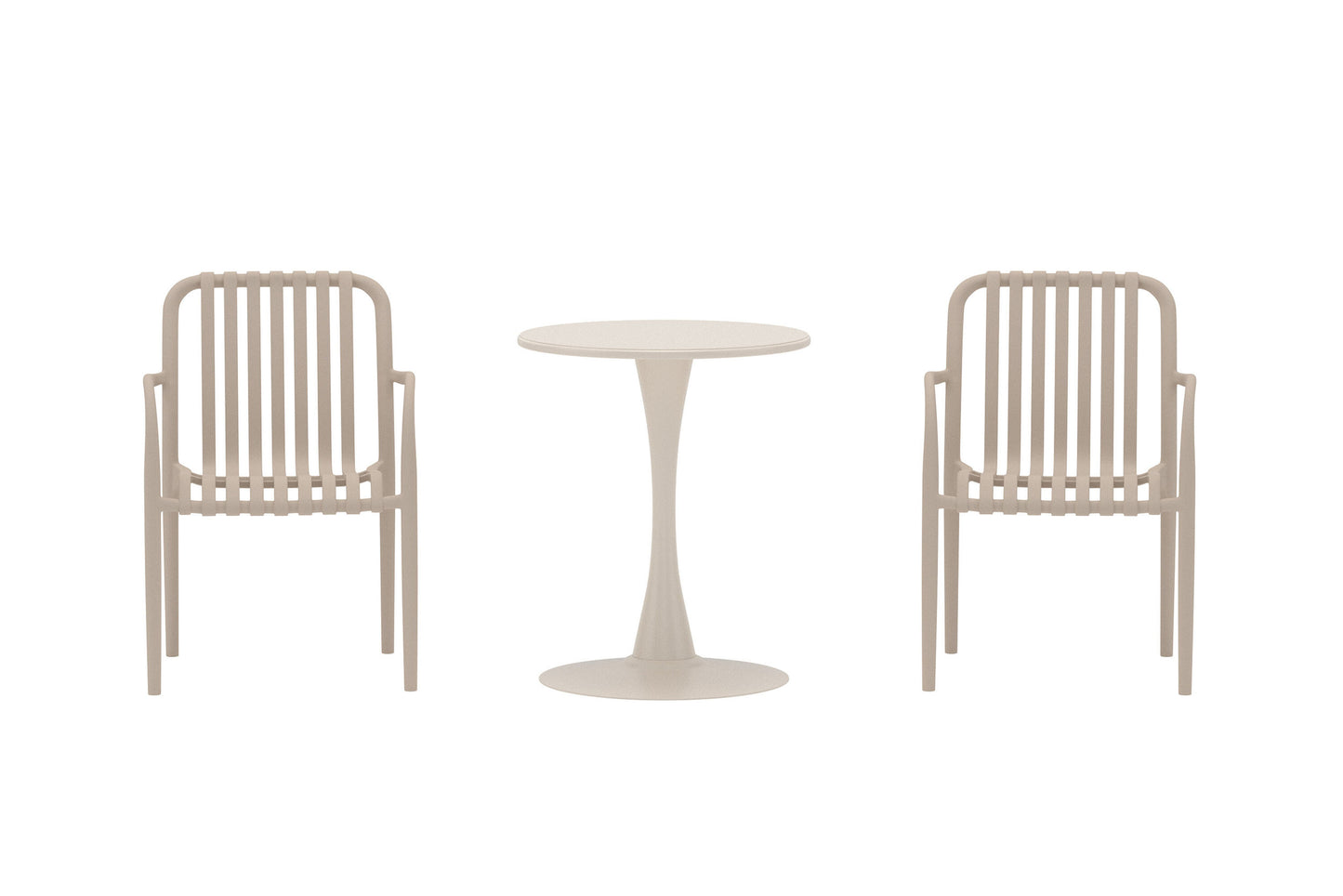 Limnos cafésæt Ø60×70 cm – Beige