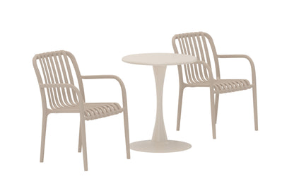 Limnos cafésæt Ø60×70 cm – Beige