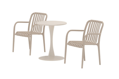 Limnos cafésæt Ø60×70 cm – Beige