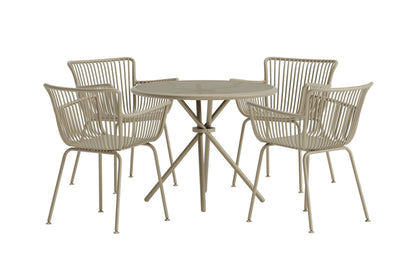 Sifnos rundt cafésæt (5 dele) – Beige