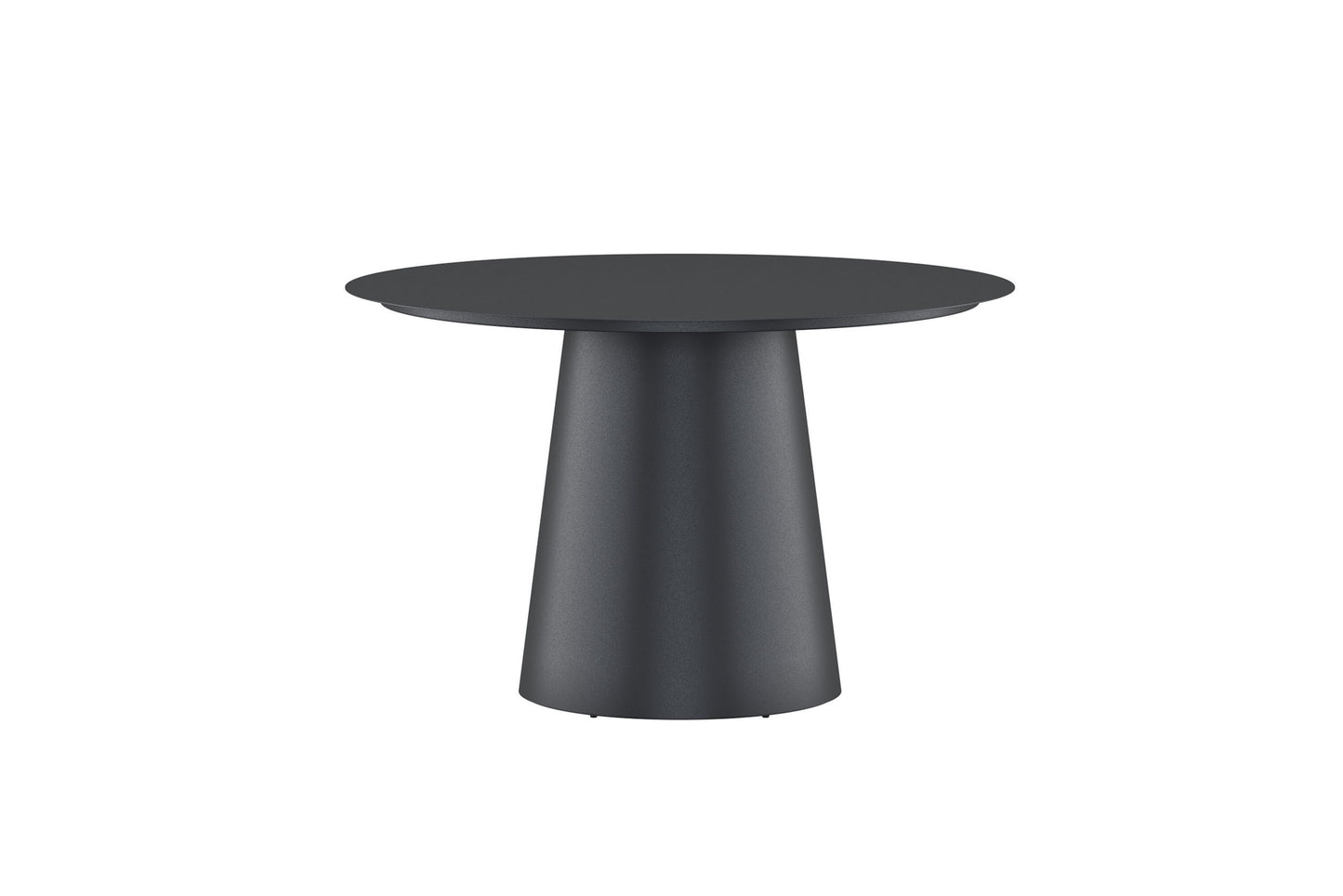 Lanzo spisebord Ø120 cm – Sort aluminium